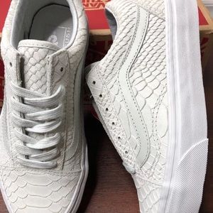 Vans Unique Light Grey Snakeskin Sneaker